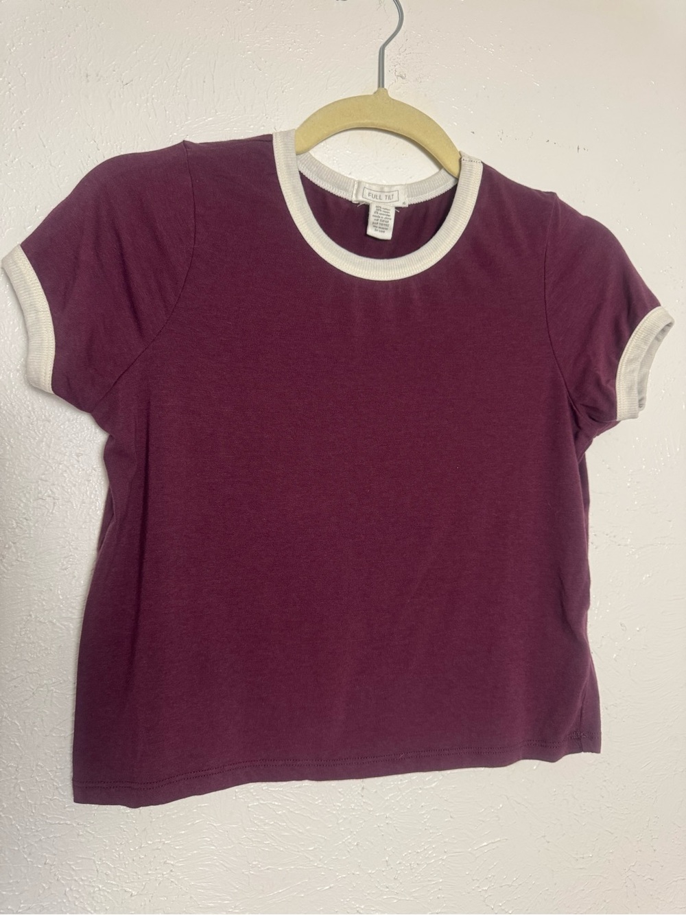 Full Tilt Ringer Cropped T-shirt